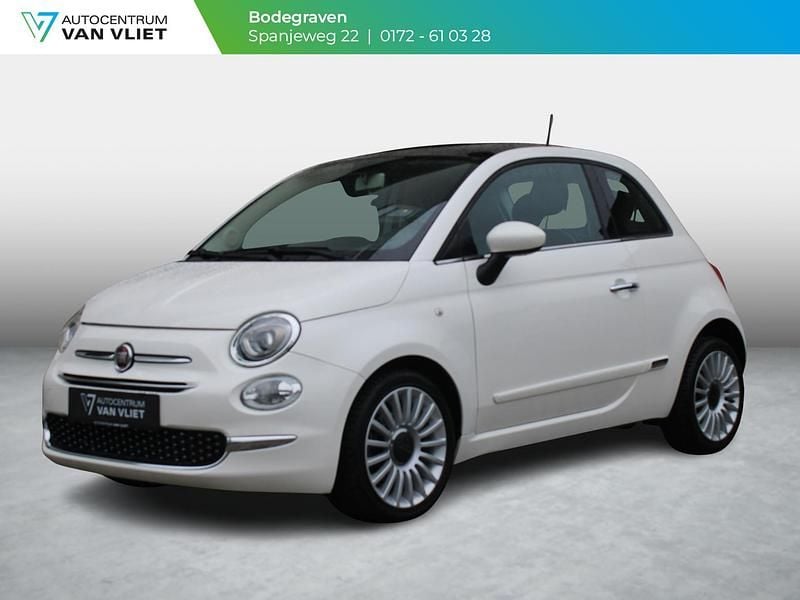 Wit Gebruikt 2019 Fiat 500 Lounge Cabriolet | € 12.799 (Eerlijke prijs) - Afbeelding 1/4