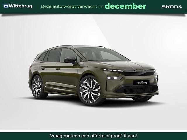 Groen Nieuw 2025 Skoda Enyaq iV SportLine SUV | € 56.550 (Iets duurder) - Afbeelding 1/4