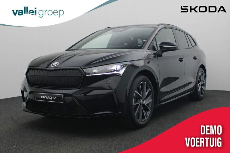 Zwart Gebruikt 2023 Skoda Enyaq iV SportLine SUV | € 39.990 (Iets duurder) - Afbeelding 1/4