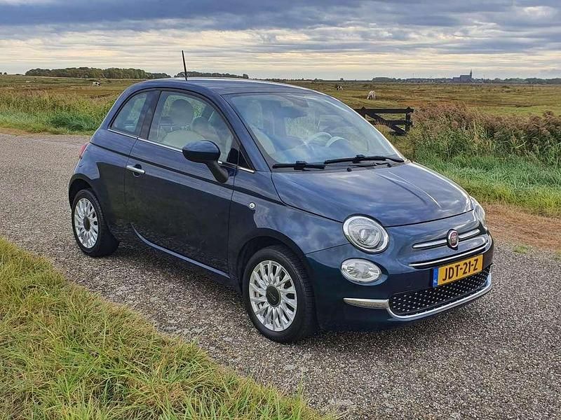 Blauw Gebruikt 2017 Fiat 500 Lounge Hatchback | € 9.350 (Eerlijke prijs) - Afbeelding 1/4