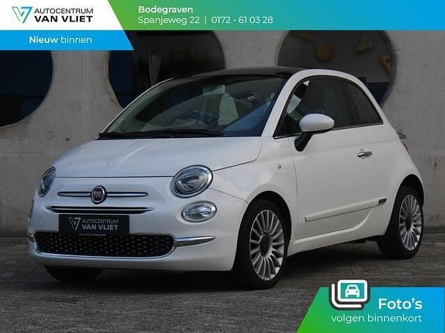 Wit Gebruikt 2019 Fiat 500 Lounge Cabriolet | € 11.900 (Eerlijke prijs) - Afbeelding 1/4