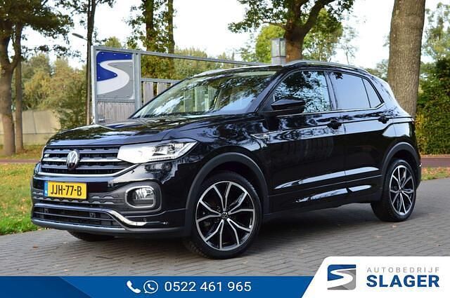 Zwart Gebruikt 2021 VW T-Cross R-line SUV | € 24.950 (Eerlijke prijs) - Afbeelding 1/4