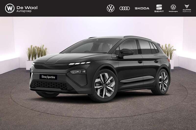 Zwart Nieuw 2025 Skoda Elroq SportLine SUV | € 50.995 (Eerlijke prijs) - Afbeelding 1/4