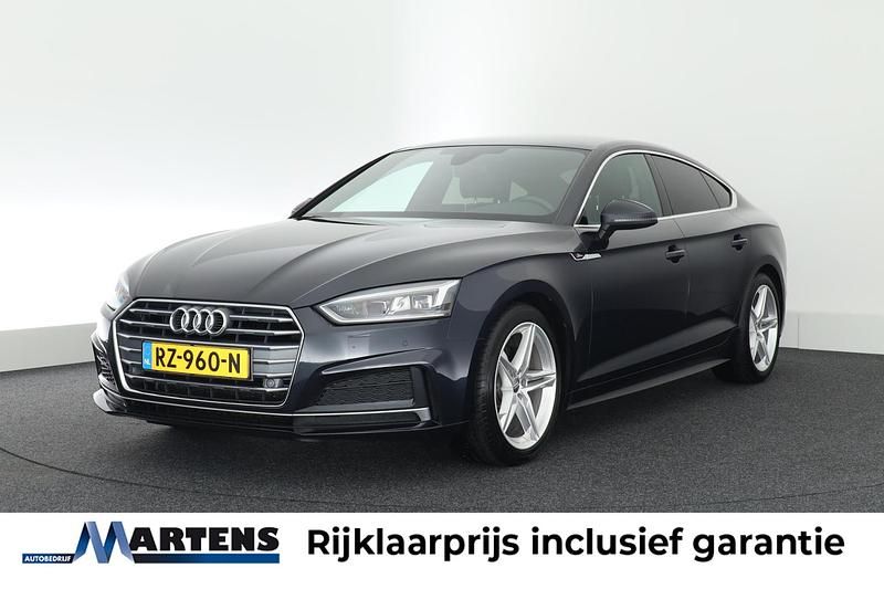 Blauw Gebruikt 2018 Audi A5 Sportback S-Line Hatchback | € 24.499 (Iets duurder) - Afbeelding 1/4