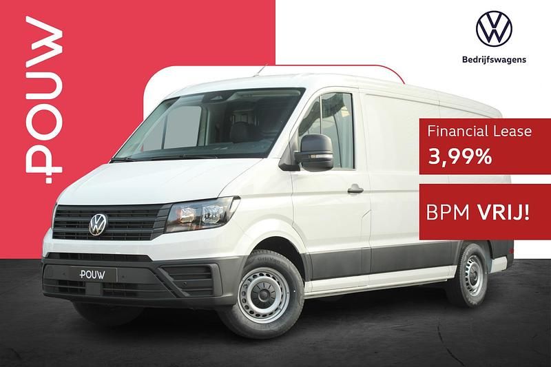 Wit Nieuw 2024 VW Crafter Trendline Van | € 32.850 - Afbeelding 1/4