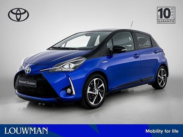 Blauw metallic Gebruikt 2019 Toyota Yaris Premium Hatchback | € 19.500 (Eerlijke prijs) - Afbeelding 1/4