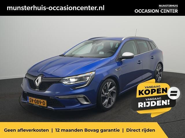 Blauw metallic Gebruikt 2018 Renault Mégane GrandTour GT Stationwagen | € 22.500 (Duur) - Afbeelding 1/4
