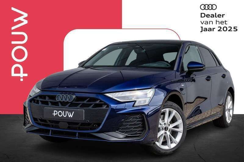 Zwart Nieuw 2024 Audi A3 Sportback e-tron S-Line Sedan | € 49.350 (Duur) - Afbeelding 1/4