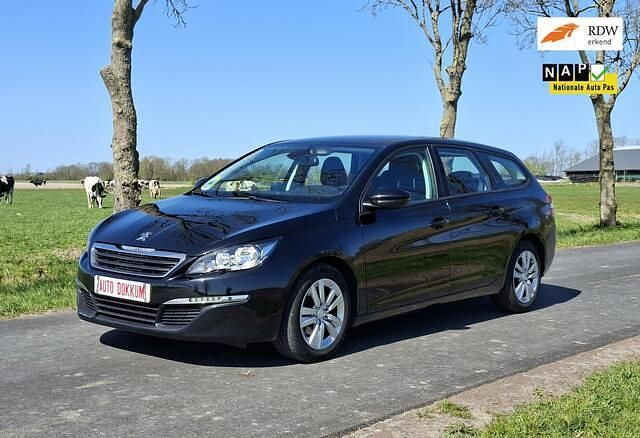 Zwart Gebruikt 2015 Peugeot 308 SW Stationwagen | € 5.499 - Afbeelding 1/4