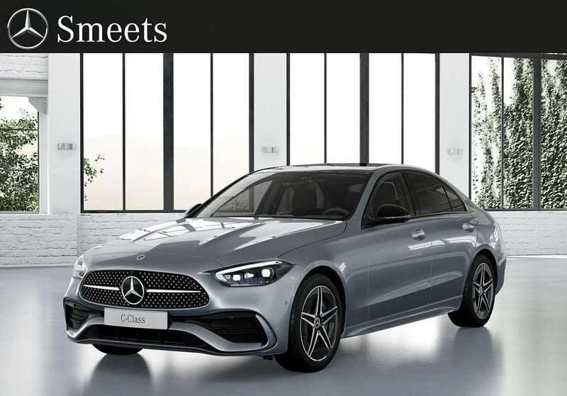 Zilver Nieuw 2025 Mercedes C300e AMG line Sedan | € 61.649 (Super prijs) - Afbeelding 1/3