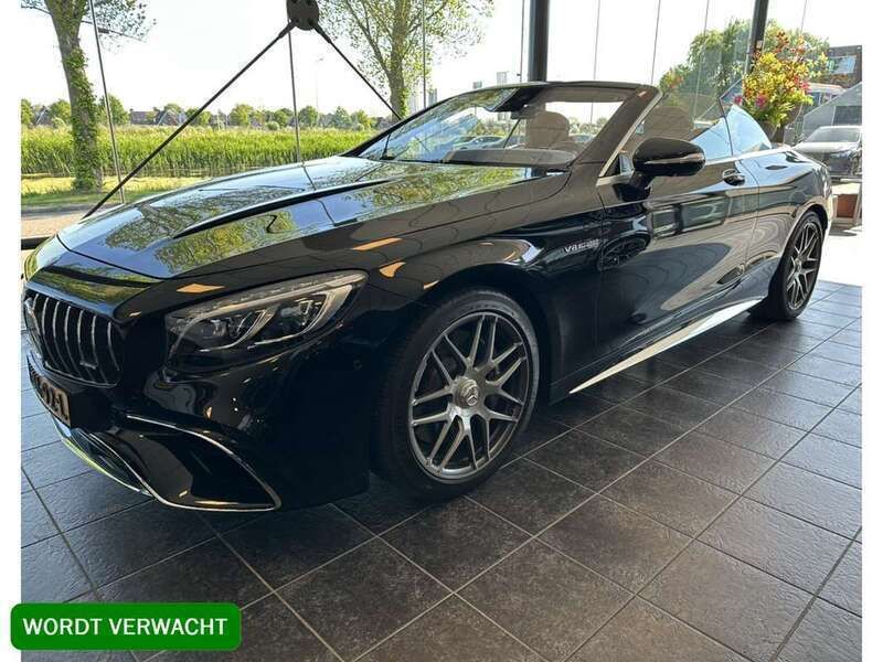 Zwart, metallic lak Gebruikt 2021 Mercedes S63 AMG Premium Plus Cabriolet | € 194.950 - Afbeelding 1/4