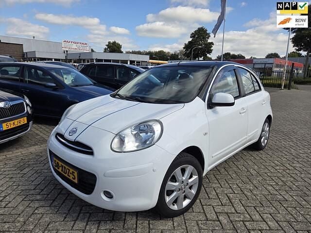 Wit Gebruikt 2011 Nissan Micra Hatchback | € 5.950 (Eerlijke prijs) - Afbeelding 1/4
