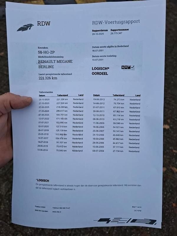 Gebruikt 2001 Renault Mégane | € 1.750 - Afbeelding 1/1