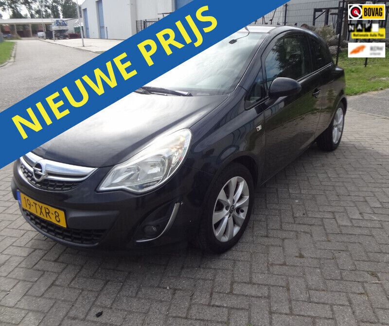 Zwart Gebruikt 2012 Opel Corsa Edition Hatchback | € 3.250 (Iets duurder) - Afbeelding 1/4