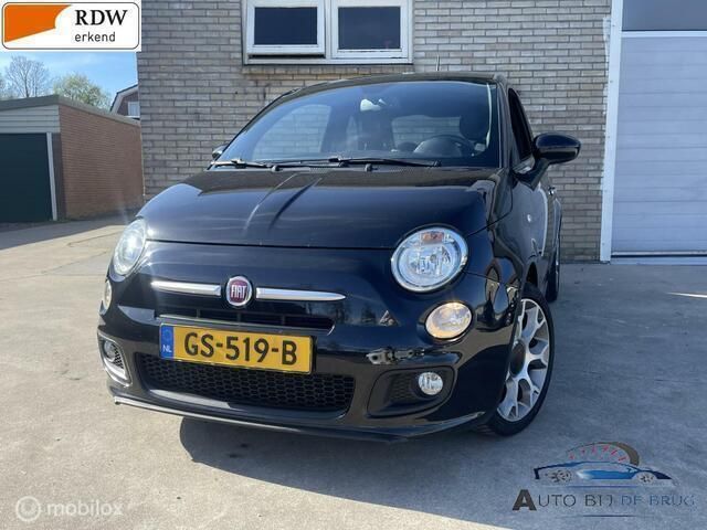 Zwart Gebruikt 2015 Fiat 500 Lounge Hatchback | € 6.190 (Goede deal) - Afbeelding 1/4
