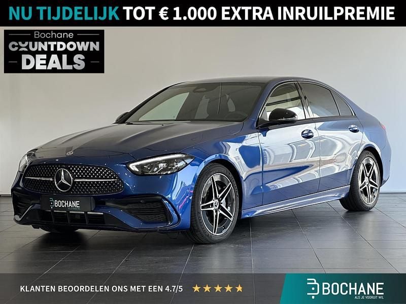 Blauw Gebruikt 2022 Mercedes C180 AMG line Sedan | € 38.735 (Super prijs) - Afbeelding 1/4