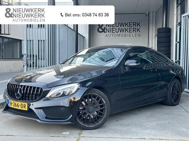 Zwart Gebruikt 2017 Mercedes C180 Premium Plus Coupé | € 23.899 (Eerlijke prijs) - Afbeelding 1/4