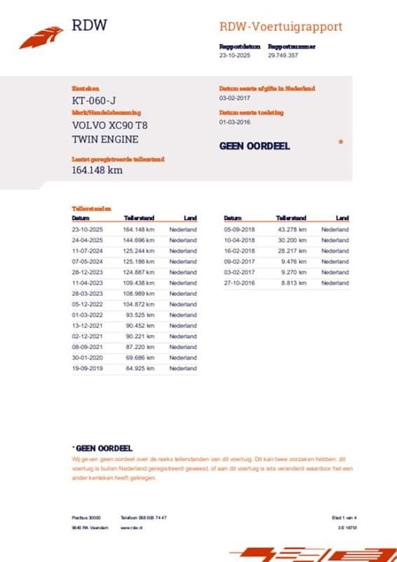 Wit (metallic) Occasion 2016 Volvo XC90 R-Design SUV | € 32.950 (Eerlijke prijs) - Afbeelding 1/1