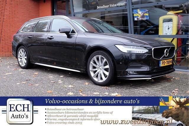 Zwart (metallic) Gebruikt 2017 Volvo V90 Momentum Stationwagen | € 20.950 (Goede deal) - Afbeelding 1/4