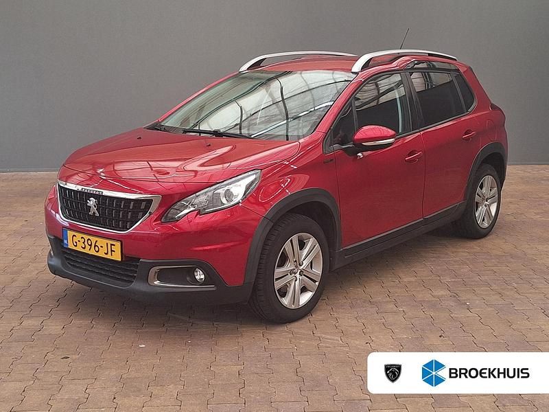 Rood Gebruikt 2019 Peugeot 2008 Signature Sky SUV | € 14.395 (Super prijs) - Afbeelding 1/4