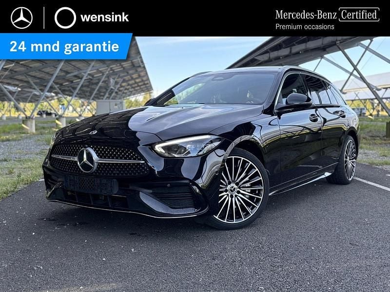 Zwart Gebruikt 2024 Mercedes C300 AMG line Stationwagen | € 46.850 (Super prijs) - Afbeelding 1/4