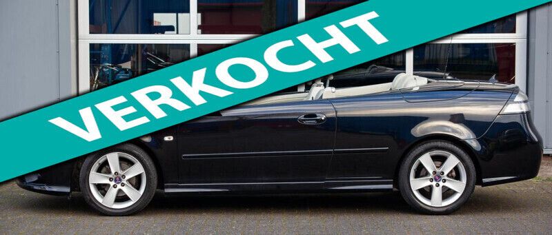 Zwart Gebruikt 2008 Saab 9-3 Cabriolet Vector Cabriolet | € 15.950 (Duur) - Afbeelding 1/4