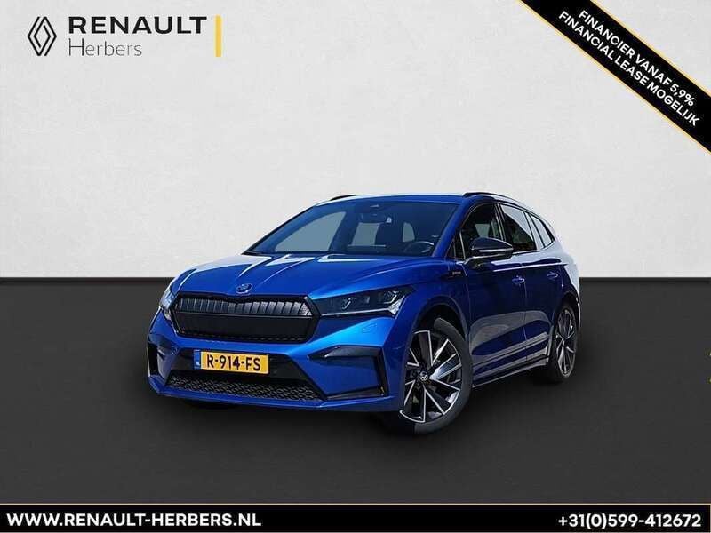 Blauw Gebruikt 2022 Skoda Enyaq iV SportLine SUV | € 27.950 (Eerlijke prijs) - Afbeelding 1/4