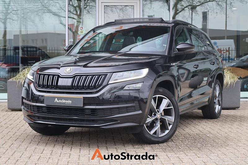 Zwart Occasion 2021 Skoda Kodiaq SportLine SUV | € 32.700 (Eerlijke prijs) - Afbeelding 1/4
