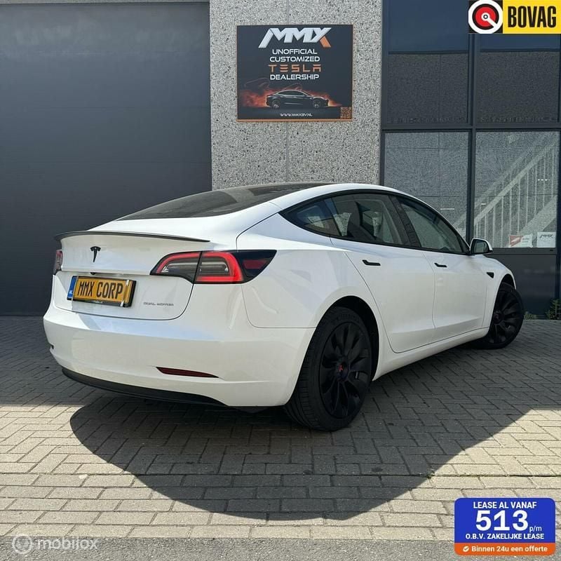 Wit Gebruikt 2022 Tesla Model 3 Long Range Sedan | € 31.999 (Eerlijke prijs) - Afbeelding 1/4