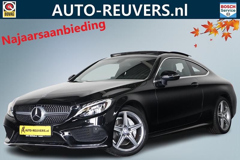 Zwart Gebruikt 2016 Mercedes C180 AMG line Coupé | € 22.900 (Goede deal) - Afbeelding 1/4