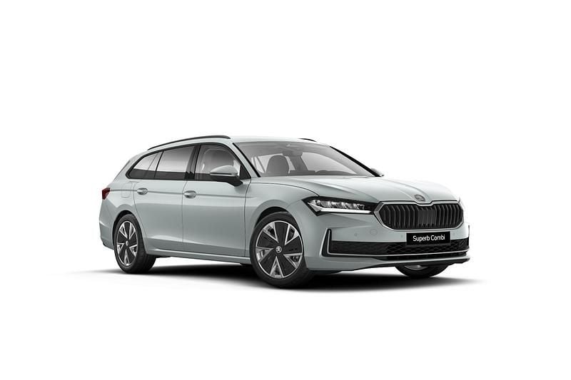 Nieuw Skoda Superb Business Line 2025 Pebble silver Stationwagen
