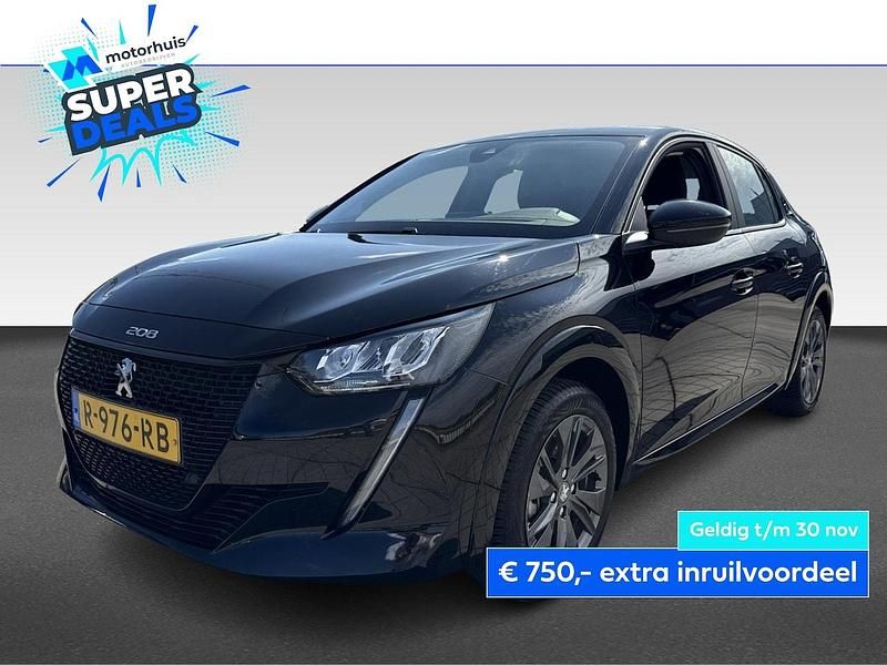 Zwart Gebruikt 2022 Peugeot e-208 Active Hatchback | € 15.945 (Eerlijke prijs) - Afbeelding 1/4