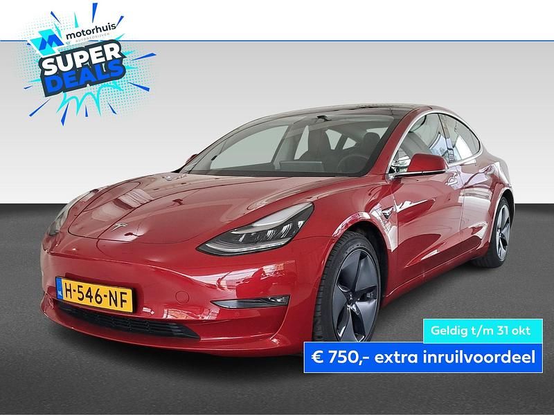 Rood Gebruikt 2020 Tesla Model 3 Long Range AWD Sedan | € 25.925 (Eerlijke prijs) - Afbeelding 1/4