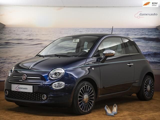 Blauw (metallic) Gebruikt 2017 Fiat 500 Lounge Hatchback | € 12.450 (Duur) - Afbeelding 1/4