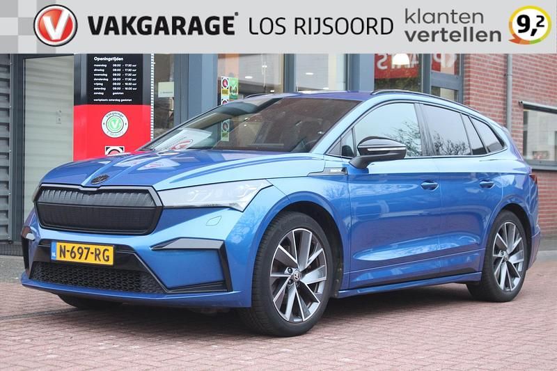 Blauw Occasion 2021 Skoda Enyaq iV SportLine SUV | € 18.795 (Eerlijke prijs) - Afbeelding 1/4