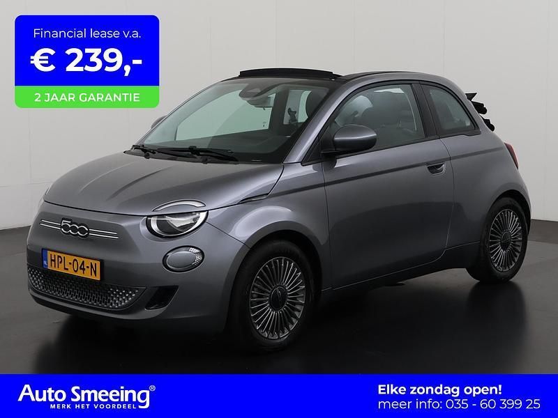 Grijs Gebruikt 2022 Fiat 500e Icon Cabriolet | € 19.395 (Goede deal) - Afbeelding 1/4