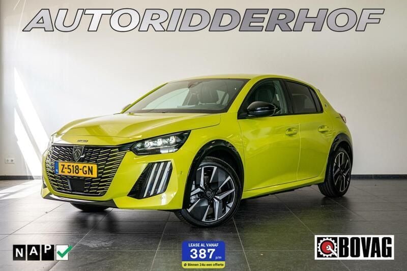 Geel, metallic lak Nieuw 2024 Peugeot e-208 GTi Hatchback | € 28.950 (Goede deal) - Afbeelding 1/4