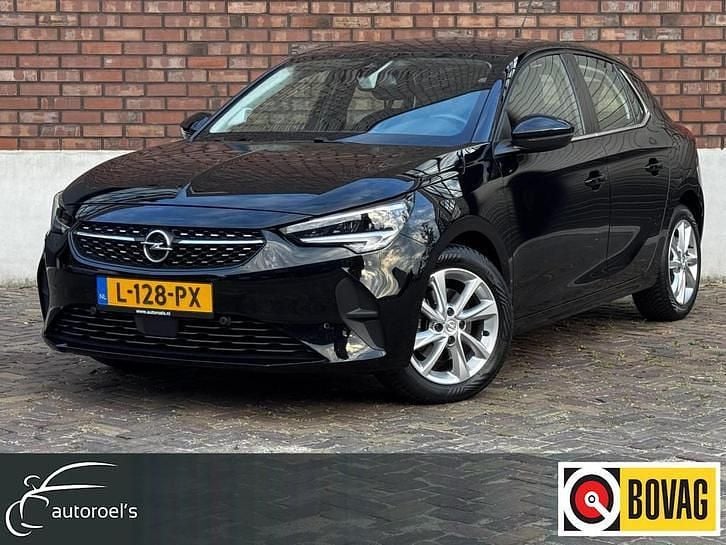 Zwart, metallic lak Gebruikt 2021 Opel Corsa Elegance Hatchback | € 13.995 (Eerlijke prijs) - Afbeelding 1/4