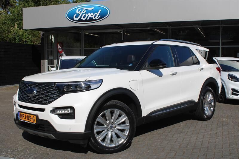 Wit Gebruikt 2023 Ford Explorer Platinum SUV | € 64.995 (Iets duurder) - Afbeelding 1/4