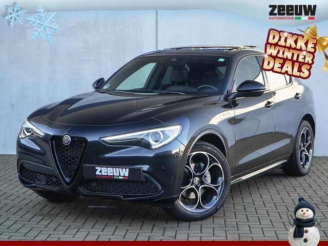Zwart Occasion 2022 Alfa Romeo Stelvio Veloce SUV | € 49.900 (Eerlijke prijs) - Afbeelding 1/4