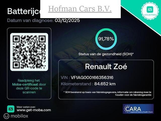 Occasion Renault Zoe Intens 100 kW (136 PK) 2020 Wit Hatchback