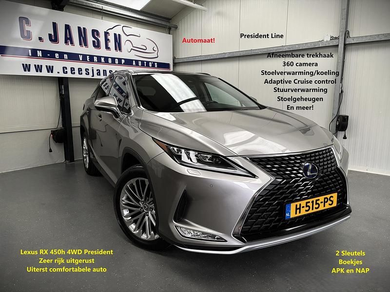 Grijs Gebruikt 2020 Lexus RX450h President Line SUV | € 48.880 (Eerlijke prijs) - Afbeelding 1/4