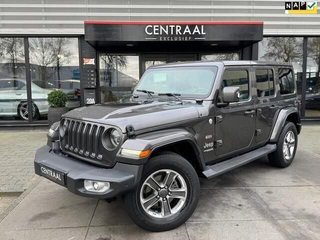 Grijs Gebruikt 2019 Jeep Wrangler Sahara SUV | € 36.950 (Eerlijke prijs) - Afbeelding 1/4