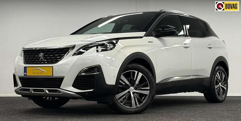 Wit Gebruikt 2018 Peugeot 3008 GT-line SUV | € 17.995 (Super prijs) - Afbeelding 1/3