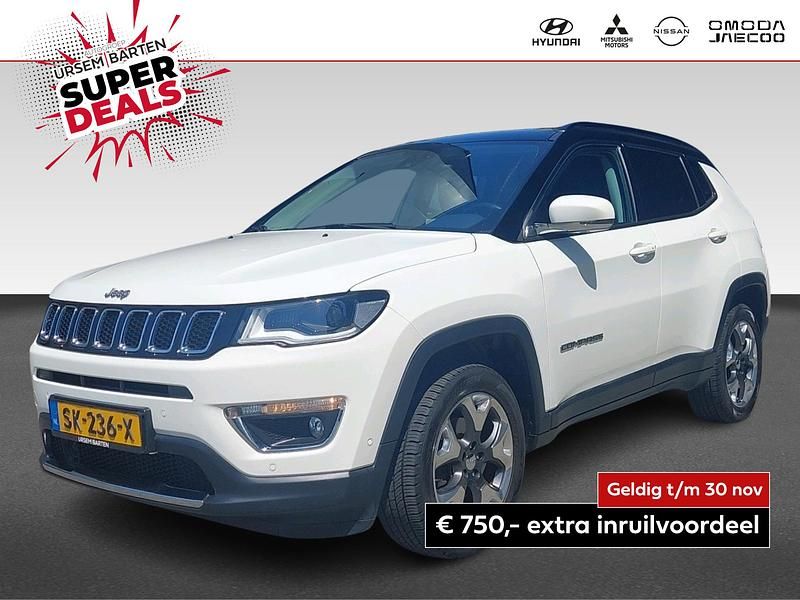 Wit Gebruikt 2018 Jeep Compass Limited SUV | € 18.430 (Goede deal) - Afbeelding 1/4