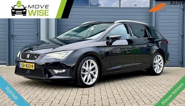 Zwart (metallic) Gebruikt 2015 Seat Leon ST FR Stationwagen | € 8.945 (Eerlijke prijs) - Afbeelding 1/4