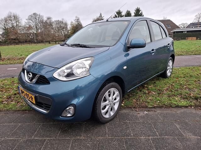 Blauw (metallic) Occasion 2016 Nissan Micra Acenta Hatchback | € 5.450 (Super prijs) - Afbeelding 1/4