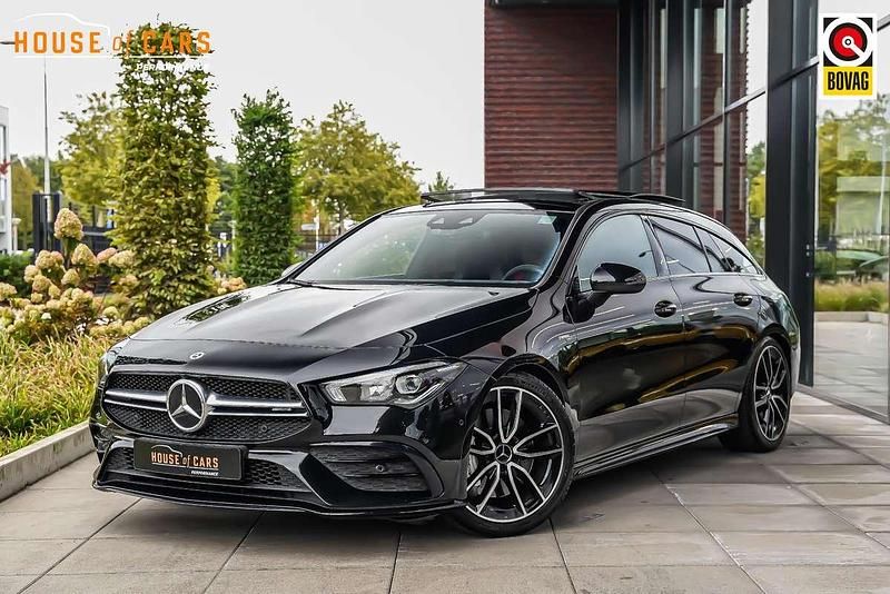 Zwart Gebruikt 2019 Mercedes CLA35 AMG Premium Plus Sedan | € 43.995 (Eerlijke prijs) - Afbeelding 1/4