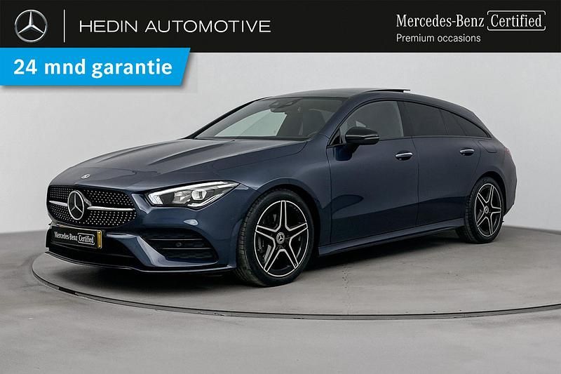 Occasion Mercedes CLA180 Shooting Brake AMG line 136 PK (100 kW) 2023 Blauw Stationwagen