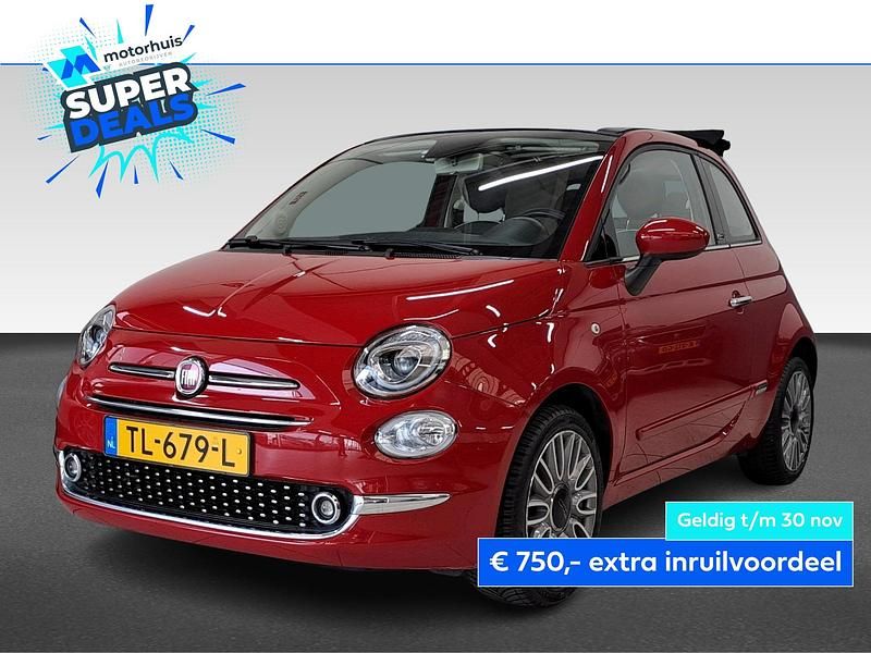 Rood Gebruikt 2018 Fiat 500C Lounge Cabriolet | € 10.440 (Goede deal) - Afbeelding 1/4